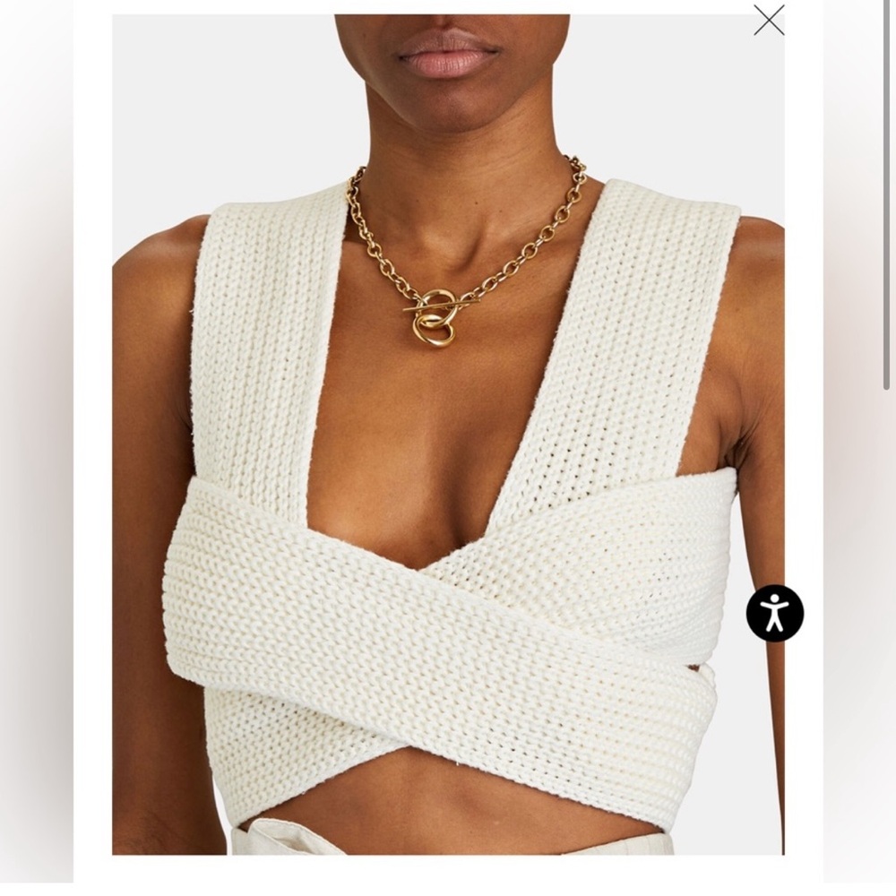 [SIMONETT] Convertible Wrap Knit Crochet Shirt